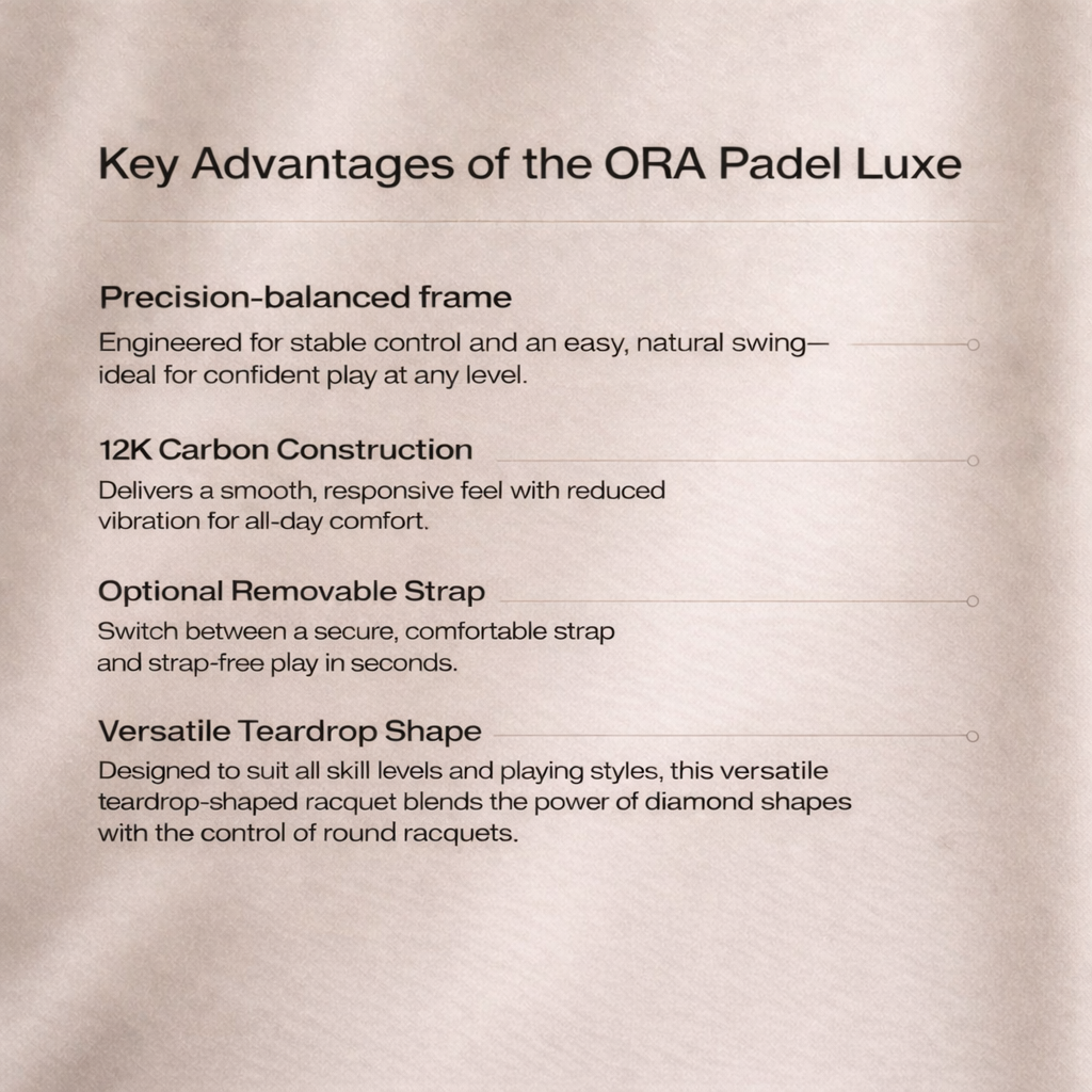 ORA Luxe Espresso: Premium Carbon Padel Racket