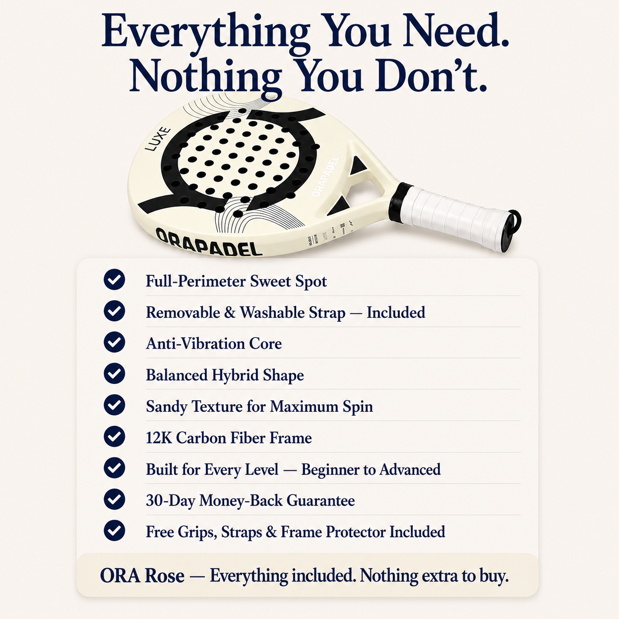 ORA Luxe Espresso: Premium Carbon Padel Racket