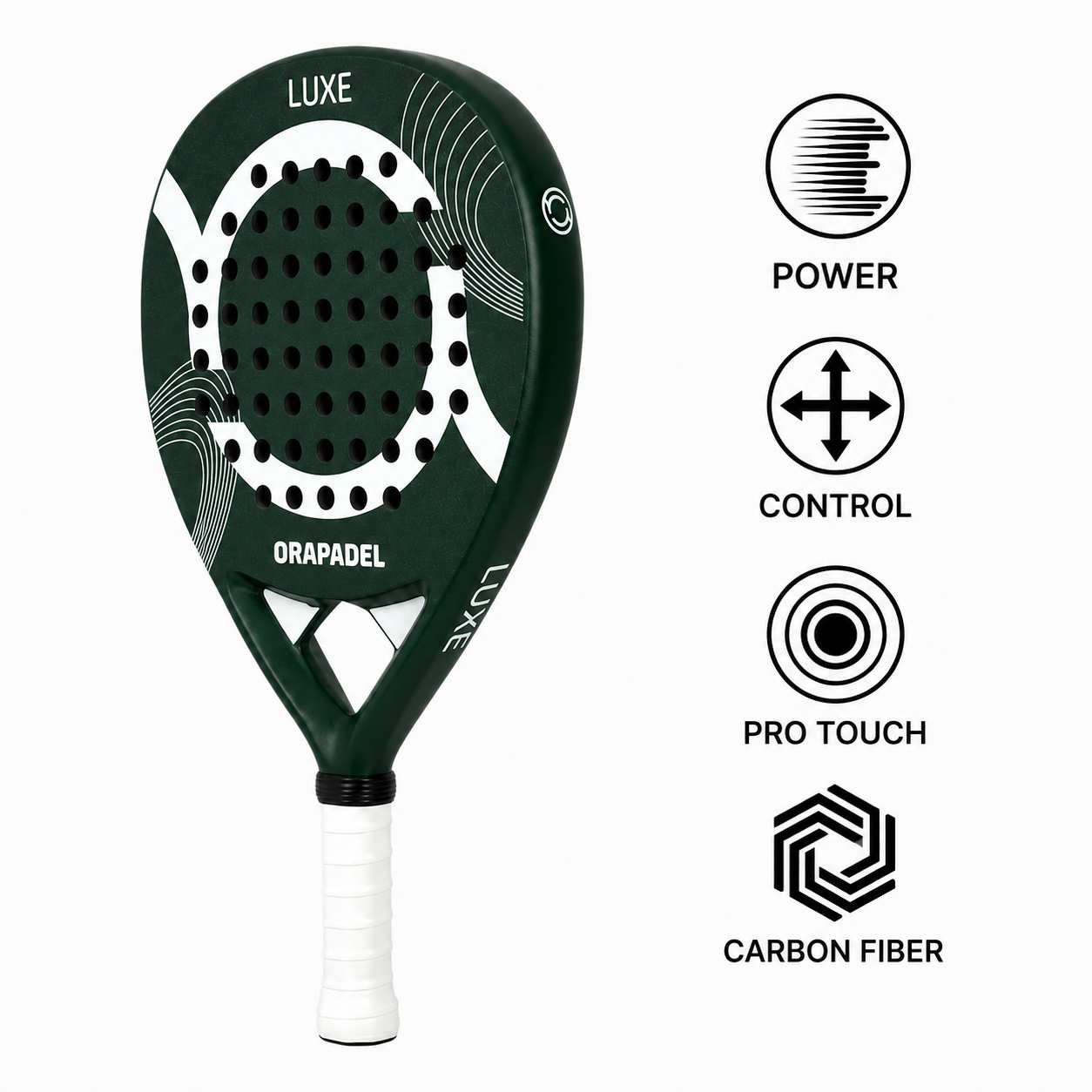 ORA Luxe Verde: Premium Carbon Padel Racket